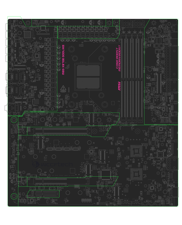 微星最强AMD AM5主板！MEG X870E GODLIKE曝光：28相供电、5个M.2接口