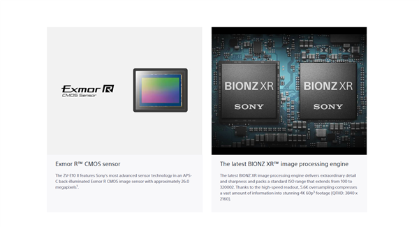 7268元 索尼ZVE10 II微单相机发布：2600万像素