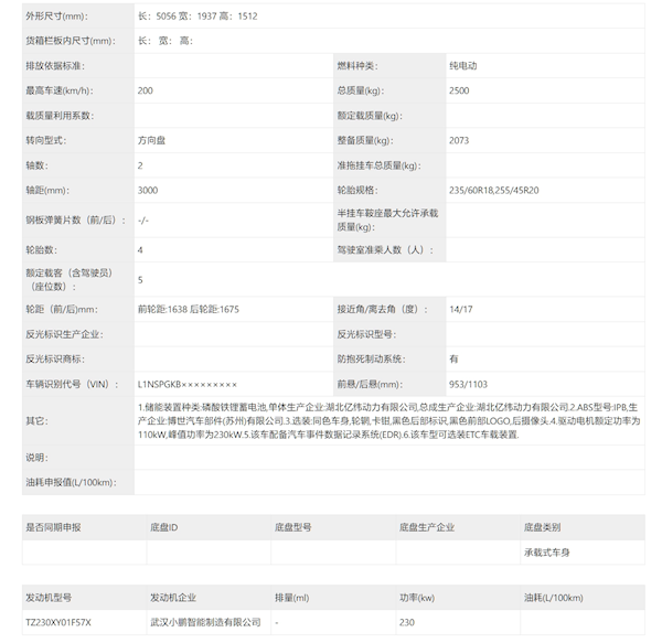 车长超5米！小鹏全新车型P7+完成申报：造型亮眼对标智界S7