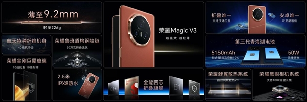 8月升级媲美单反雅顾光影人像大师！荣耀Magic V3搭载鹰眼相机系统