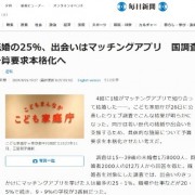 日本每4对夫妻中有1对通过交友软件相识 比例最高