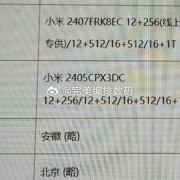 小米MIX Fold 4/Redmi K70至尊版SKU曝光：12GB起步 顶配16GB+1TB