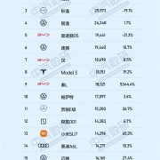 中国6月轿车销量榜：比亚迪杀疯了 前十独占五席