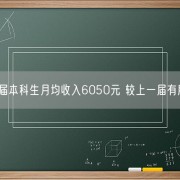 
        		2023届本科生月均收入6050元 较上一届有所提升！	