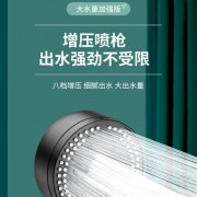 8种出水挡位可调：黑武士八档增压花洒6.9元大促（51元券）