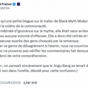 IGN法国无知发言评论《黑神话：悟空》：官方道歉 不再报道该游戏