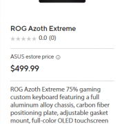 顶级键盘！华硕ROG Azoth Extreme发布：售价相当于RTX 4070