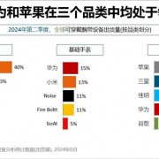 全球可穿戴腕带设备最新份额排名：华为国产第一